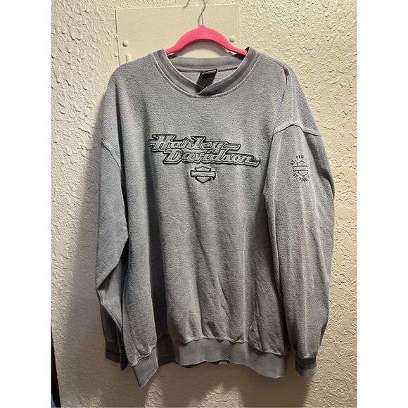 Harley Davidson Grey Pullover Sweatshirt Mens Size XL